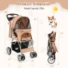 PawCruiser™ Folding Pet Stroller – Adjustable Canopy & Storage Basket for Dogs & Cats