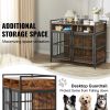 VEVOR Furniture-Style Dog Crate with Storage | 41" Wooden Double-Door Crate for Large & Medium Dogs