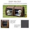Double Pet Carrier Tent / Portable Travel Crate for Dogs & Cats