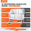 VEVOR 62" Stainless Steel Dog Bathing Station | Professional Grooming Tub with Stairs & Faucet