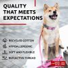 EcoReflect™ Adjustable Cotton Dog Collar – Reflective & Eco-Friendly (Pink, 10–16” Neck)