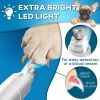 White Dog Nail Grinder with LED Light | Rechargeable & Quiet for Stress-Free Grooming