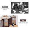 30" Configurable Folding 4-Panel Wood Fence | Freestanding Pet & Safety Gate