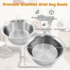 ElevateMate™ Adjustable Dog Bowl Stand – Dual Stainless Steel Bowls with 3 Height Settings