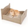 1PC Elevated Pet Bed Frame with Rails and Cute Headboards