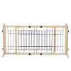 PawGuard™ Adjustable Wooden Freestanding Pet Gate – Natural Finish (38"-71" Wide)