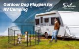 Portable 8-Panel Dog Playpen – 24" Foldable Indoor/Outdoor Metal Pet Fence with Anti-Rust Coating