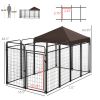 Outdoor Dog Kennel / Spacious 9.3' x 4.6' x 5.2' Enclosure for Large & Medium Dogs