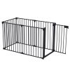 150" Adjustable Extra-Wide Safety Gate | 6-Panel Freestanding Metal Play Yard