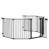 150" Adjustable Extra-Wide Safety Gate | 6-Panel Freestanding Metal Play Yard