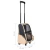 PawPorter™ Foldable Pet Trolley – Rolling Travel Carrier in Beige