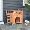 PawHut Nature’s Haven 2-Story Outdoor Cat Treehouse