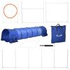 PawHut Dog Agility Training Set | 9.8' Tunnel & Obstacle Course with Canine Whistle