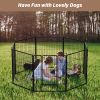 Portable 8-Panel Dog Playpen – 24" Foldable Indoor/Outdoor Metal Pet Fence with Anti-Rust Coating