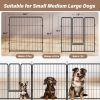 Portable 8-Panel Dog Playpen – 24" Foldable Indoor/Outdoor Metal Pet Fence with Anti-Rust Coating