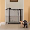 One-Touch Metal Mesh Pet Gate – Antique Bronze | Stylish & Secure Pet Barrier