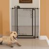 Tall One-Touch Metal Mesh Pet Gate – Antique Bronze | Elegant & Secure Extra-Height Barrier