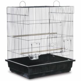 Square Roof Parakeet Cage -  Spacious & Stylish Bird Haven (Option: White)