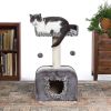 Prevue Pet Products Kitty Power Paws Leopard Terrace – 7300 | Multi-Level Cat Tower with Wild Style