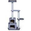 Prevue Pet Products Kitty Power Paws Leopard Terrace – 7300 | Multi-Level Cat Tower with Wild Style