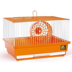 Prevue Pet Products Single-Story Hamster and Gerbil Cage - Cozy & Secure Small Pet Home (Option: Orange)