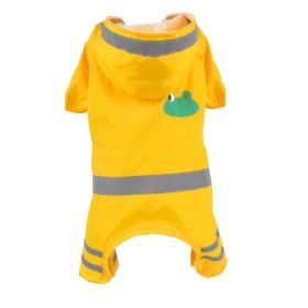 Yellow Full-Coverage Waterproof Dog Raincoat (size: XL)