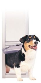 PetSafe Freedom Patio Panel Pet Door – Hassle-Free Sliding Door Access for Pets (Option: Medium / Bronze)