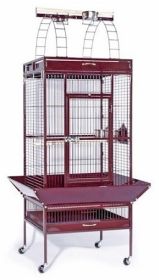 Large Select Wrought Iron Play Top Bird Cage - Spacious & Durable Avian Home (Option: Pewter)