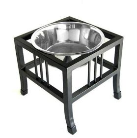 Baron Heavy Duty Raised Dog Bowl– Durable & Ergonomic Pet Feeder (Option: Large)
