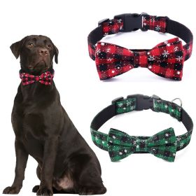 Deluxe Holiday Snowflake Dog Collar – Premium Adjustable Christmas Accessory for Dogs (Color: Red, size: XS)