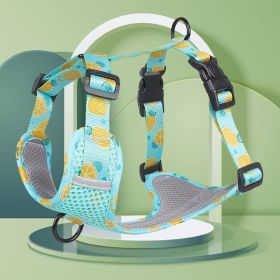 Heavy-Duty No-Pull Dog Harness & Reflective Leash / Strong & Secure for Large Dogs (colour: Lake blue, Specification (L * W): XL)