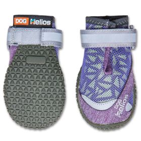Dog Helios ‘Surface’ Premium Grip Performance Dog Shoes | All-Terrain Paw Protection (Color: Purple, size: small)