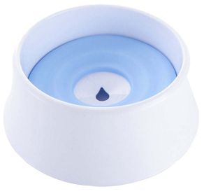 Pet Life 'Pud-Guard' Anti-Spill Floating Water & Food Bowl (Color: Blue)