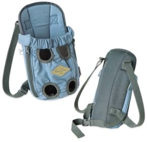 Touchdog 'Wiggle-Sack' Fashion Front & Backpack Style Dog Carrier (Color: Blue, size: small)