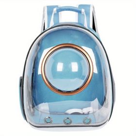 Space Capsule Pet Carrier Backpack | Stylish & Waterproof Travel Bag for Cats & Small Dogs (Color: Sky Blue)