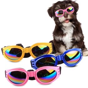 Pet Sunglasses for Dogs & Cats | Foldable UV-Protective Eyewear for Outdoor Adventures (Color: Blue, size: One-size)