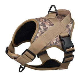 Tactical No-Pull Dog Harness | Heavy-Duty Training Vest for Large & K9 Dogs (colour: Yellow camouflage, Specification (L * W): L)