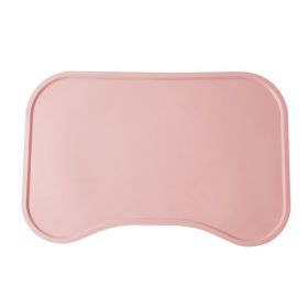Waterproof Dog Food Mat for Floors – Non-Slip Silicone Feeding Mat for Pets (Color: Pink)