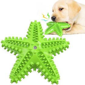 Sea Star Shaped Dog Toothbrush | Squeaky Dental Chew Toy for Healthy Teeth (Color: C, Ships From: CN)