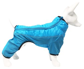 Pet Life 'Aura-Vent' 4-Season Dog Jacket | Lightweight, Stretchable & Quick-Dry Full-Body Protection (Color: Blue, size: medium)