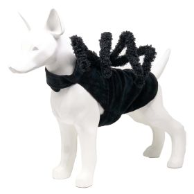 Pet Life ‘Creepy Webs’ Spider Dog Costume | Fun & Spooky Halloween Pet Outfit (Color: Black, size: X-Small)