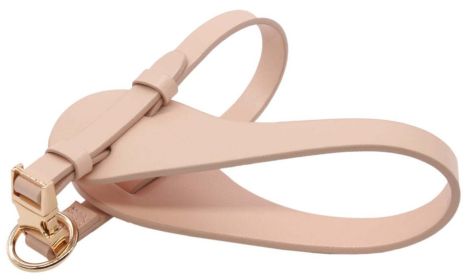 Pet Life 'Ever-Craft' Boutique Leather Dog Harness – Adjustable Designer Fit with Luxury Detailing (Color: Pink, size: medium)