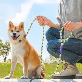 Hands-Free Dog Leash and Harness Set: – Perfect for Training and Walking Small Dogs (Color: Yellow Blue, size: 1.5x0.6)