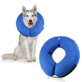 Soft Inflatable Dog Recovery Collar – Donut-Shaped After-Surgery Cone for Comfortable Healing (colour: CQLQ05 Cows Point hook and loop, size: M)
