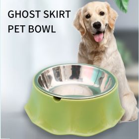 Stainless Steel Pet Bowl for Food and Water – Durable, Easy-to-Clean Feeding Solution (Color: Green)