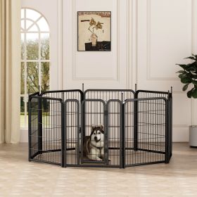 All-Season Indoor-Outdoor Dog Playpen – Foldable Pet Exercise Fence with Durable Coating (Color: as Pic)
