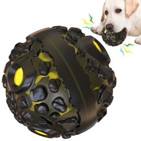 PawPartner Squeaky Giggle Ball | Indestructible Chew Toy for Small & Medium Dogs (Color: Black Yellow, Ships From: China)