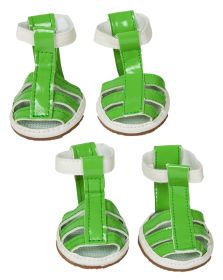 Buckle-Supportive PVC Waterproof Pet Sandals | Set of 4 Durable Dog Shoes (size: X-Small)