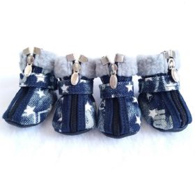 4PCS Winter Pet Booties Set | Warm, Stylish, & Skid-Proof Paw Protectors (Color: White, size: XL)
