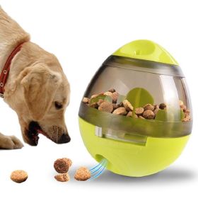 Pet Treat Tumble Ball | Slow Feeder & Interactive Training Toy (Color: Yellow Green)